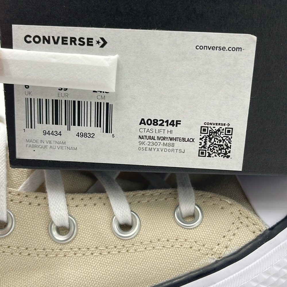 Converse WMNS Cream High-Top Platform Sneakers A08214F
CTAS LIFT HI
NATURAL IVOR - Picture 16 of 16